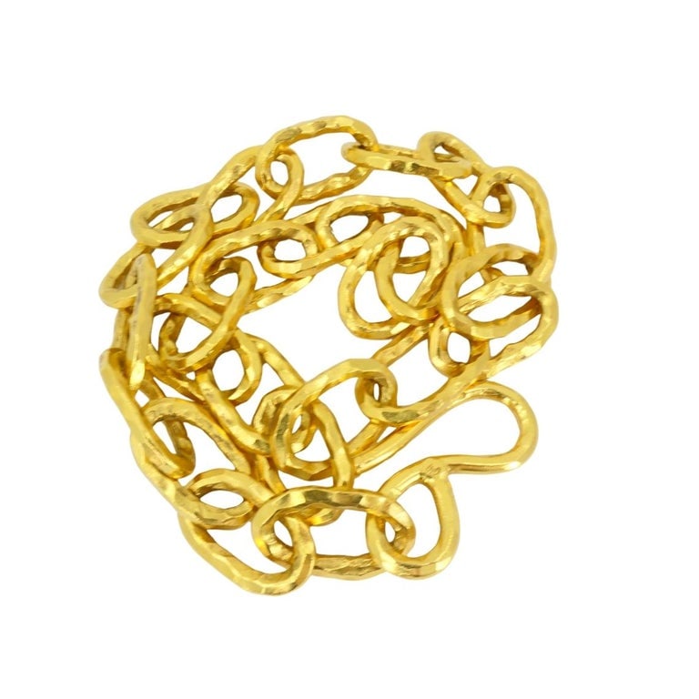 Jean Mahie Vintage 22k Gold Heavy Chain Necklace - 8