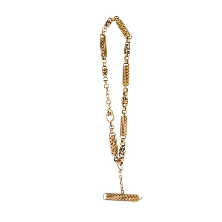 Vintage Coral Figa Pendant 14k Gold Toggle Chain Necklace - 9
