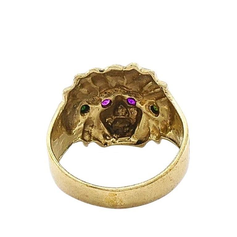 Vintage 10k Gold Native American Headdress Ring - 6