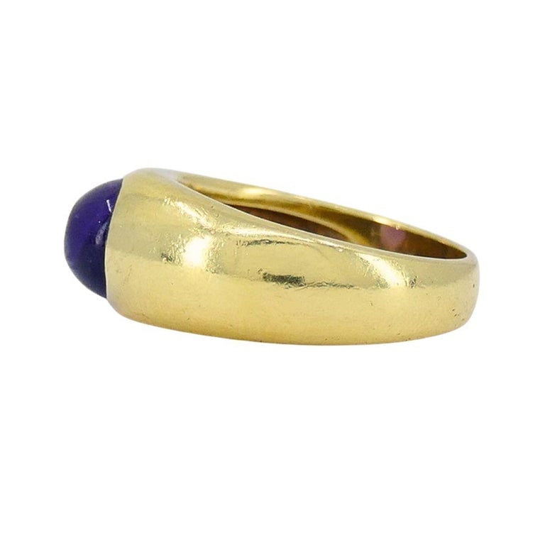 Vintage Tiffany & Co. 18k Gold Cabochon Amethyst Ring - 5