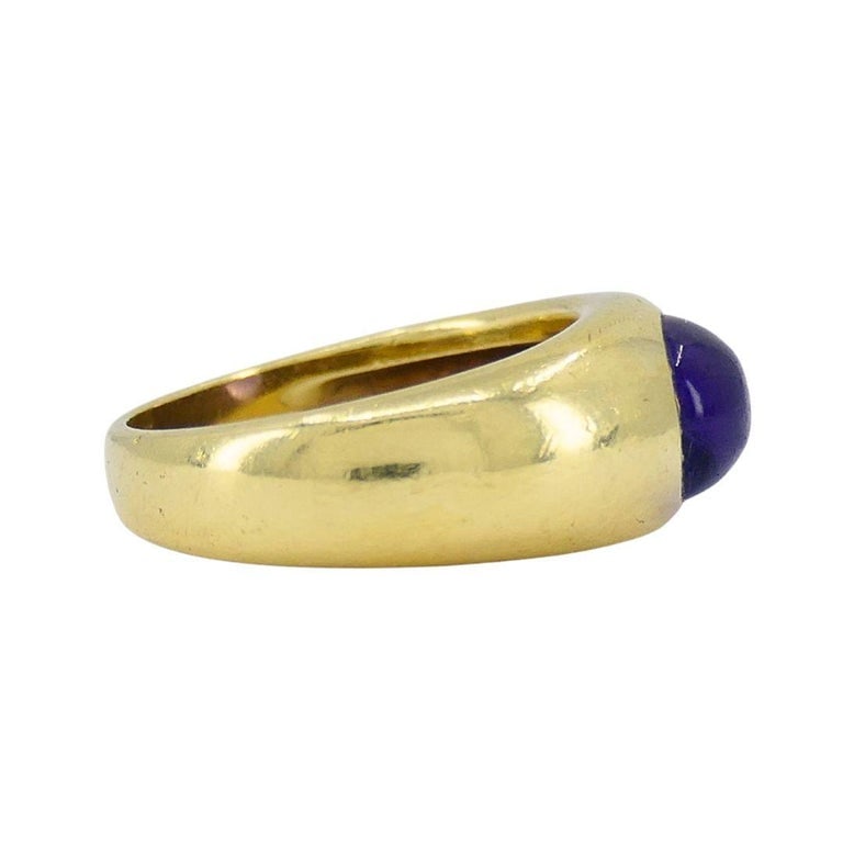 Vintage Tiffany & Co. 18k Gold Cabochon Amethyst Ring - 6