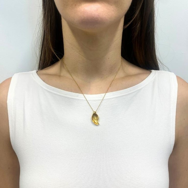 Elsa Peretti Tiffany & Co. 18k Gold Calla Lily Pendant Necklace - 2