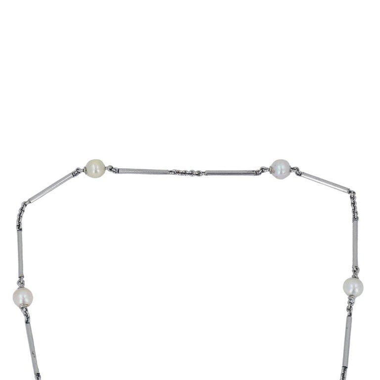 Sagittarius Astrological 14k Gold Platinum Pearl Watch Chain Pendant Necklace - 4