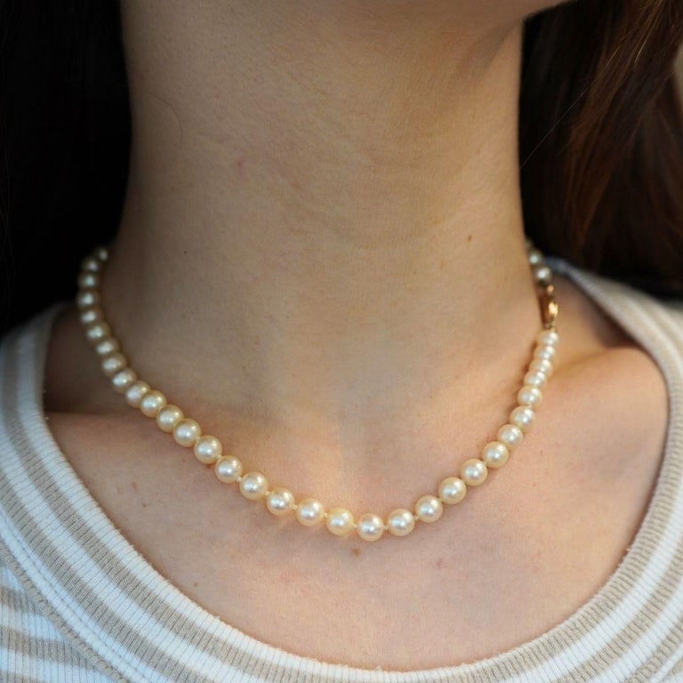 Vintage 14k Gold Cultured South Sea Pearl Strand Necklace - 2