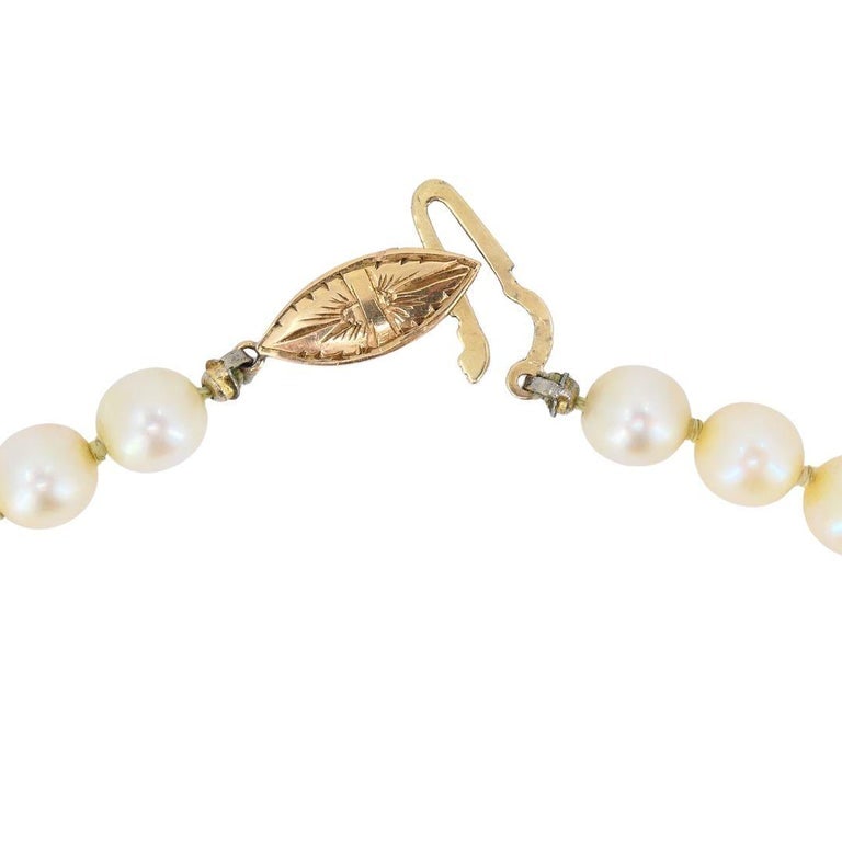 Vintage 14k Gold Cultured South Sea Pearl Strand Necklace - 7