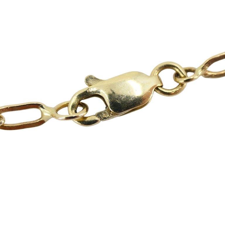 Modernist Gold Malachite Pendant Chain Necklace - 6