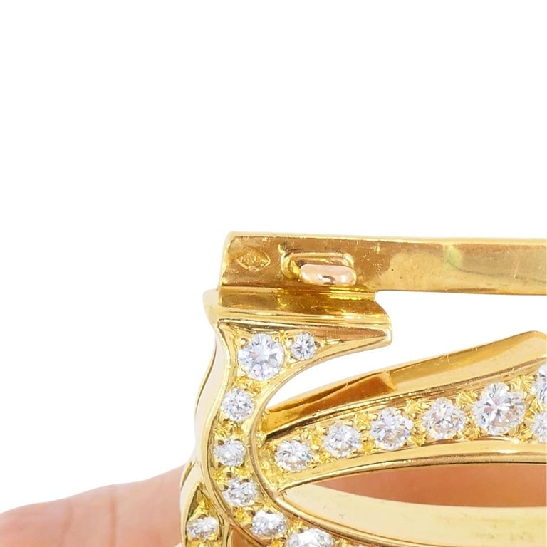 Cartier Penelope Bracelet Double C 18k Gold Diamond Link Bracelet - 10