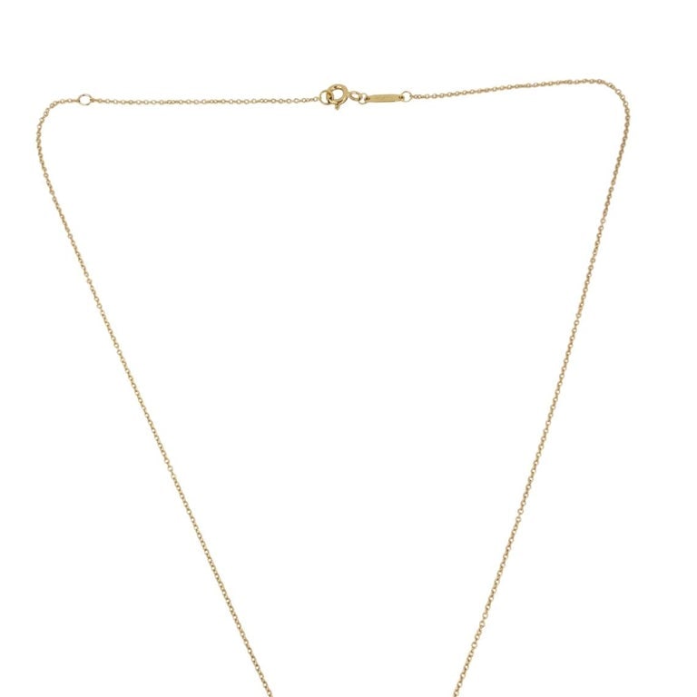 Tiffany & Co. Charm Pendant Necklace 18k Gold Diamond Ampersand Original Box - 7