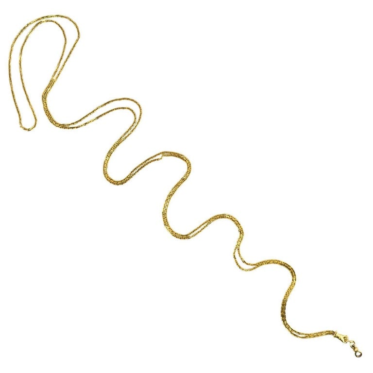 Victorian 18k Gold French Watch Chain Necklace - 5