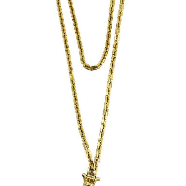 Victorian 18k Gold French Watch Chain Necklace - 6