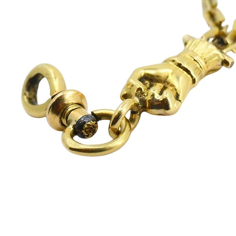 Victorian 18k Gold French Watch Chain Necklace - 7