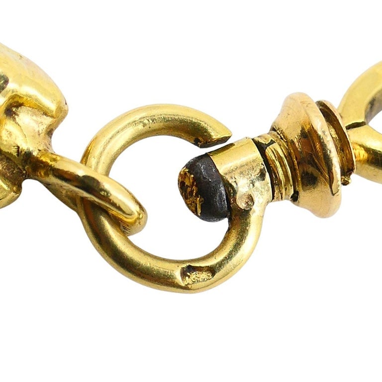 Victorian 18k Gold French Watch Chain Necklace - 8