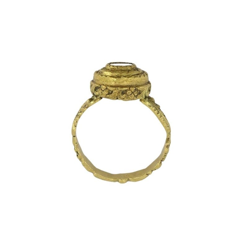 Antique 22k Gold Diamond Handmade Ring - 7