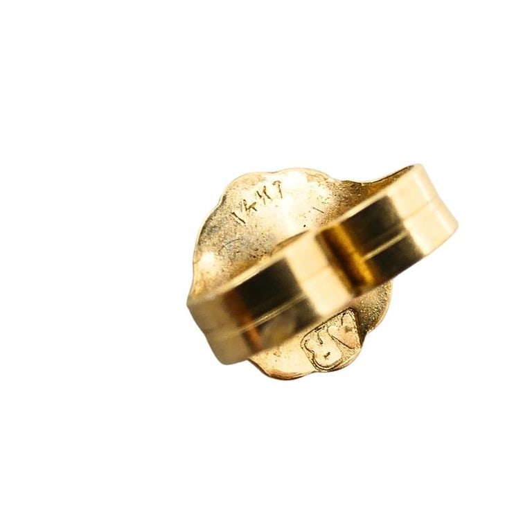 14k Gold Geometric Earrings Frame Design - 9