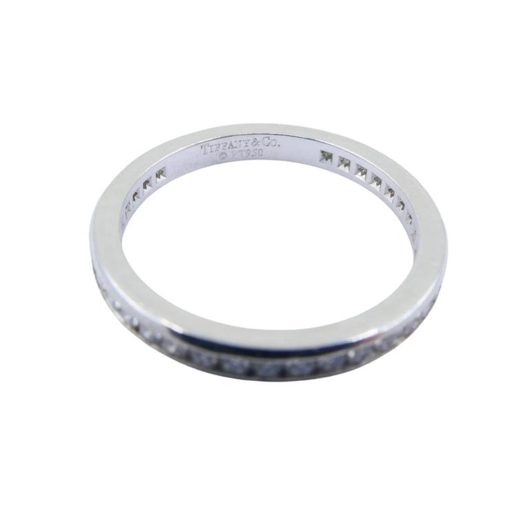 Vintage Tiffany & Co. Diamond Eternity Band Platinum Size 6 - 3