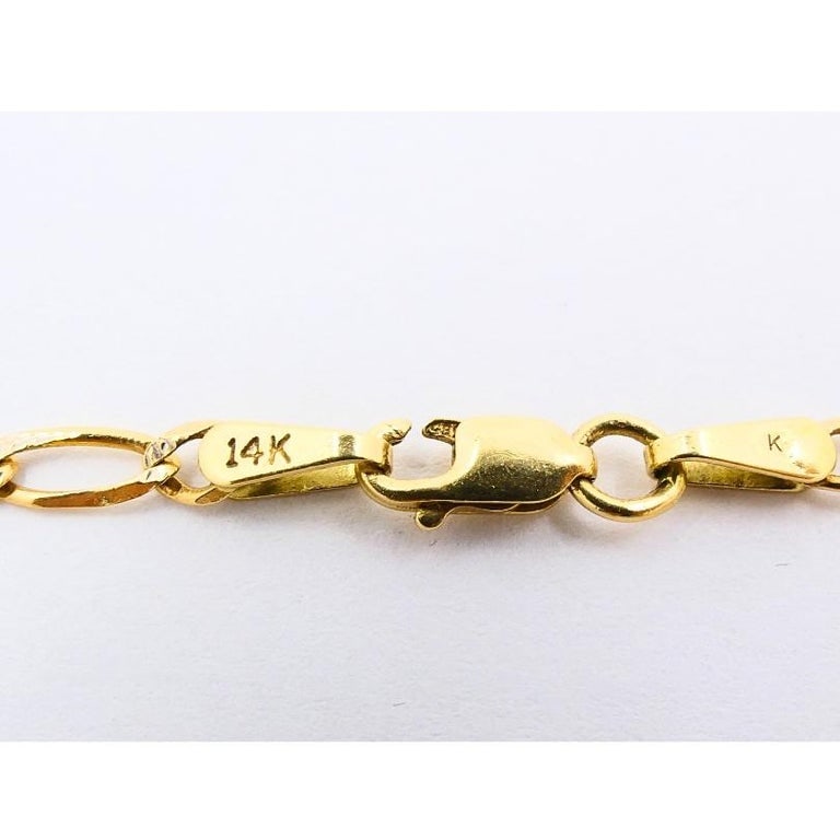 14K Gold Gemstones Clover Pendant Necklace - 8