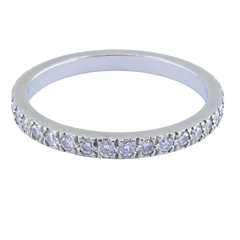 Vintage Tiffany & Co. Diamond Band Platinum Size 5.5 (51) - 8