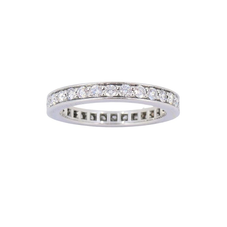 Vintage Cartier Diamond Band Platinum Size 4.5 (48) - 2