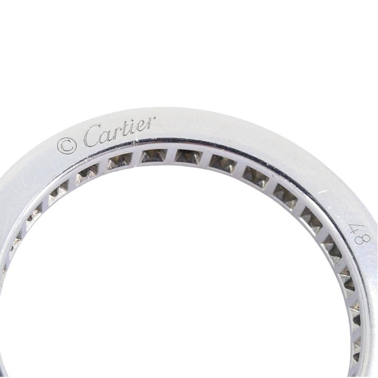 Vintage Cartier Diamond Band Platinum Size 4.5 (48) - 4