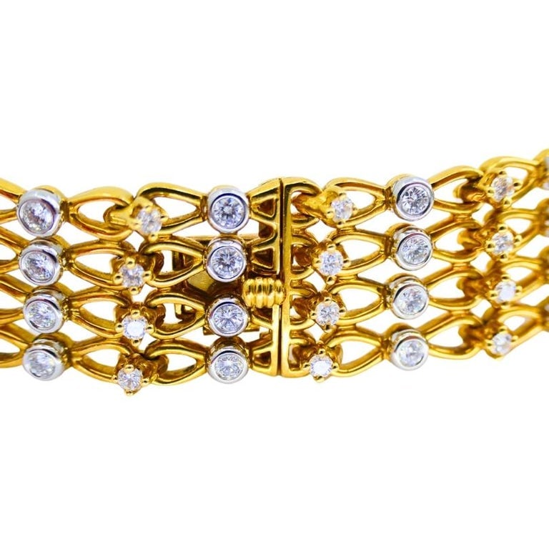 Vintage Tiffany & Co. Collar Necklace Gold Platinum Diamond Estate Jewelry - 9
