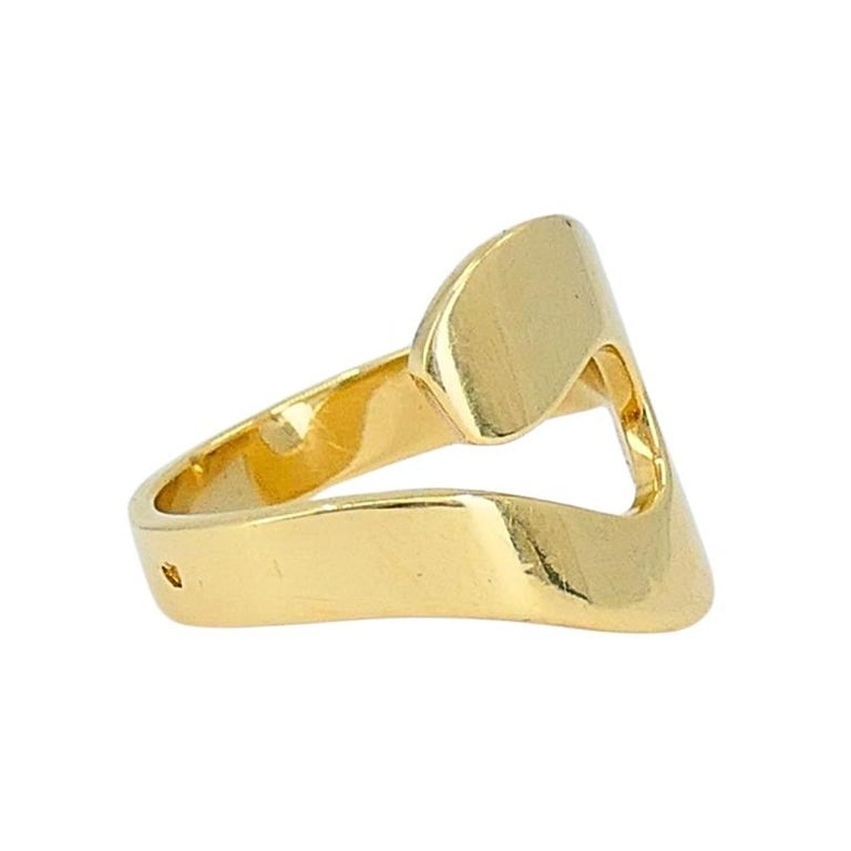 Cartier Paris 18k Gold Modernist Ring - 4