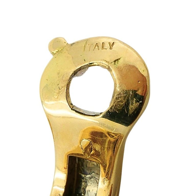 Marina B 18k Gold Topaz Onyx & Diamond Clip-On Earrings - 9