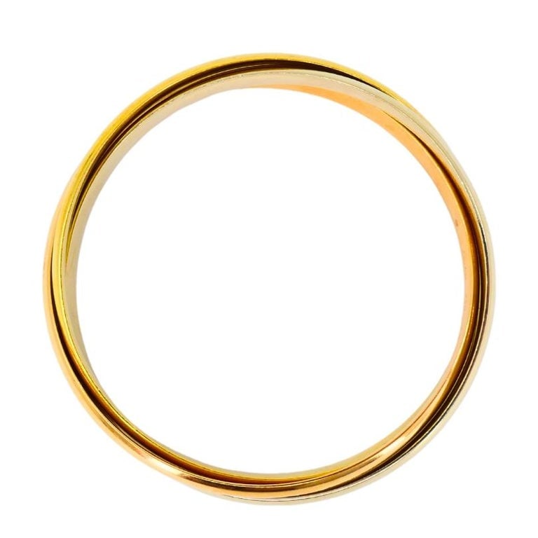 Cartier Trinity Bracelet 18k Yellow White Rose Gold Estate Jewelry - 4