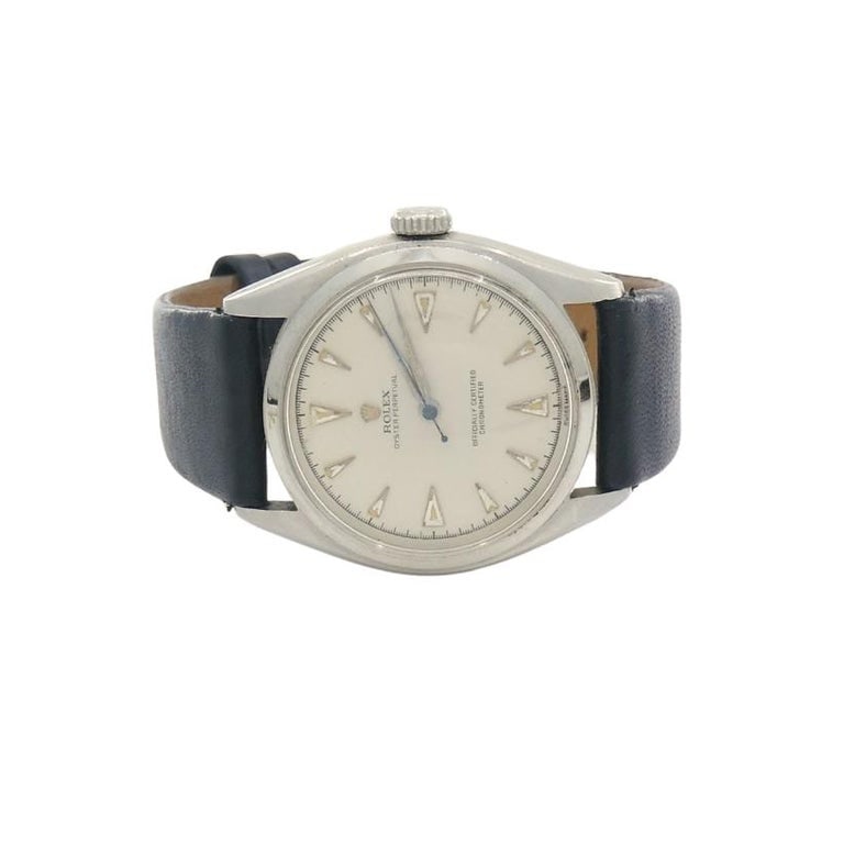 Vintage Rolex Oyster Perpetual 6084 Stainless Steel Wristwatch c. 1950s - 4