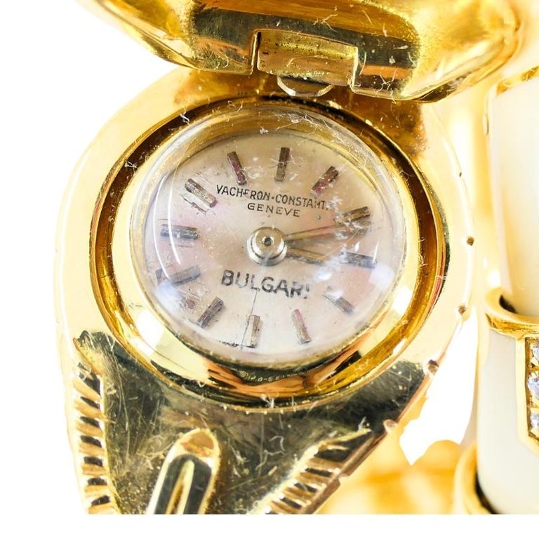 Bvlgari Bulgari Rare Serpenti Watch 18k Gold White Enamel Gemstones - 6
