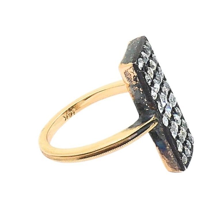 Victorian Revival Diamond Ring 14k Gold - 4