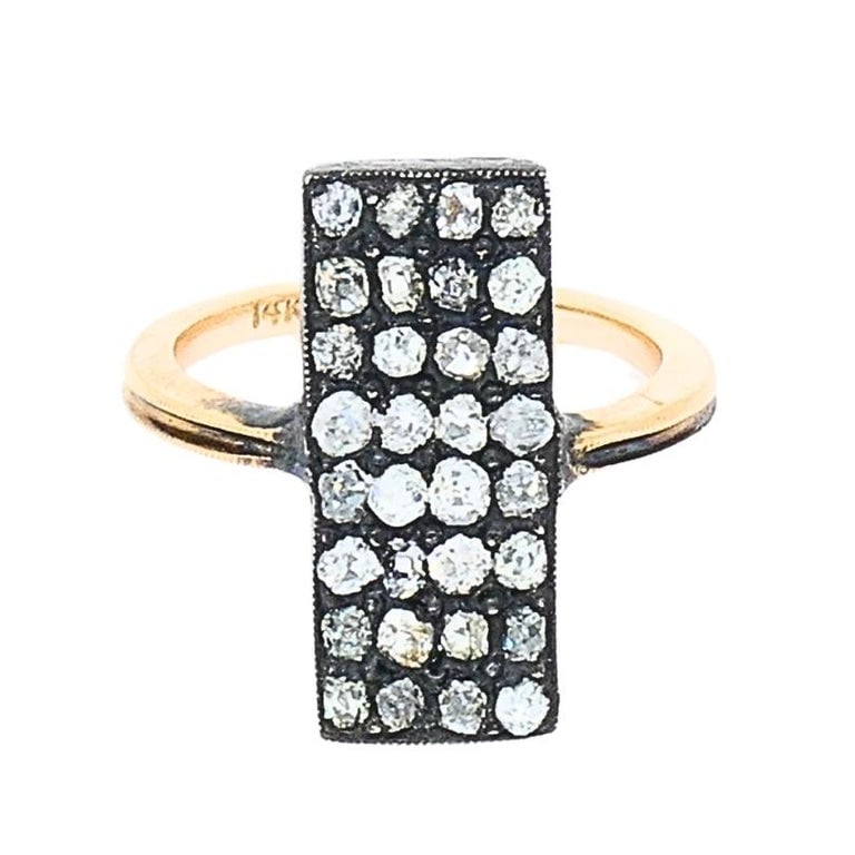 Victorian Revival Diamond Ring 14k Gold - 5