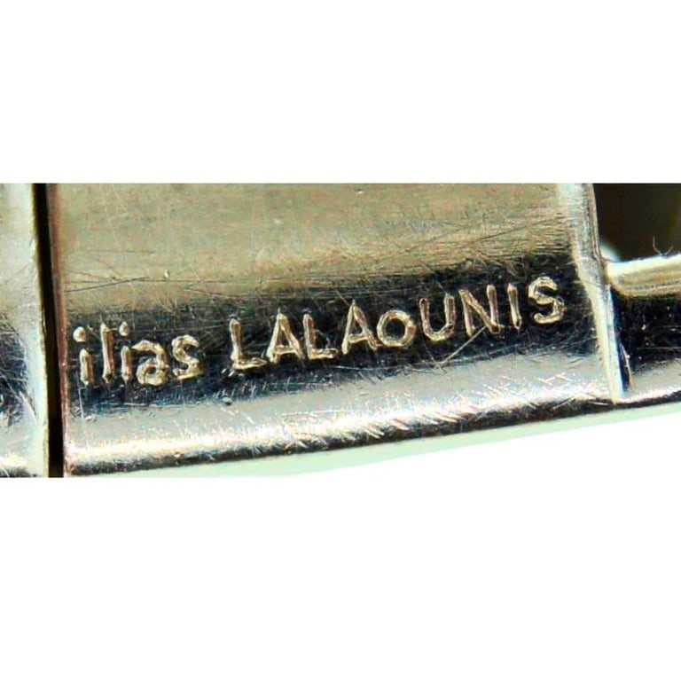 Vintage Lalaounis Snake Bracelet Platinum Diamond 16 carats Bangle - 5