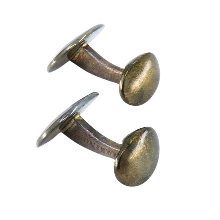 Deakin & Francis Silver Cufflinks Enamel Ace of Spades - 5