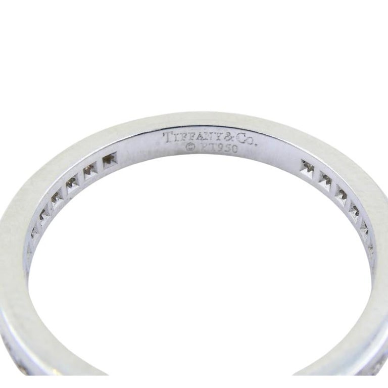 Tiffany & Co. Wedding Band Platinum Diamond Ring - 4