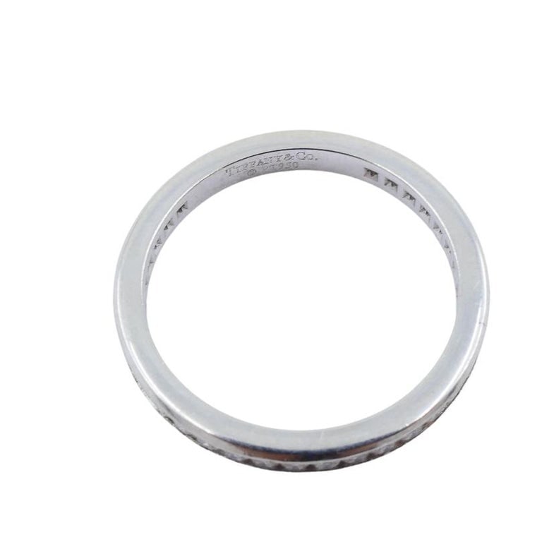 Tiffany & Co. Wedding Band Platinum Diamond Ring - 6