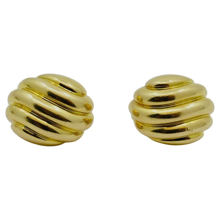 Cartier Earrings 18k Gold Shell Design - 5