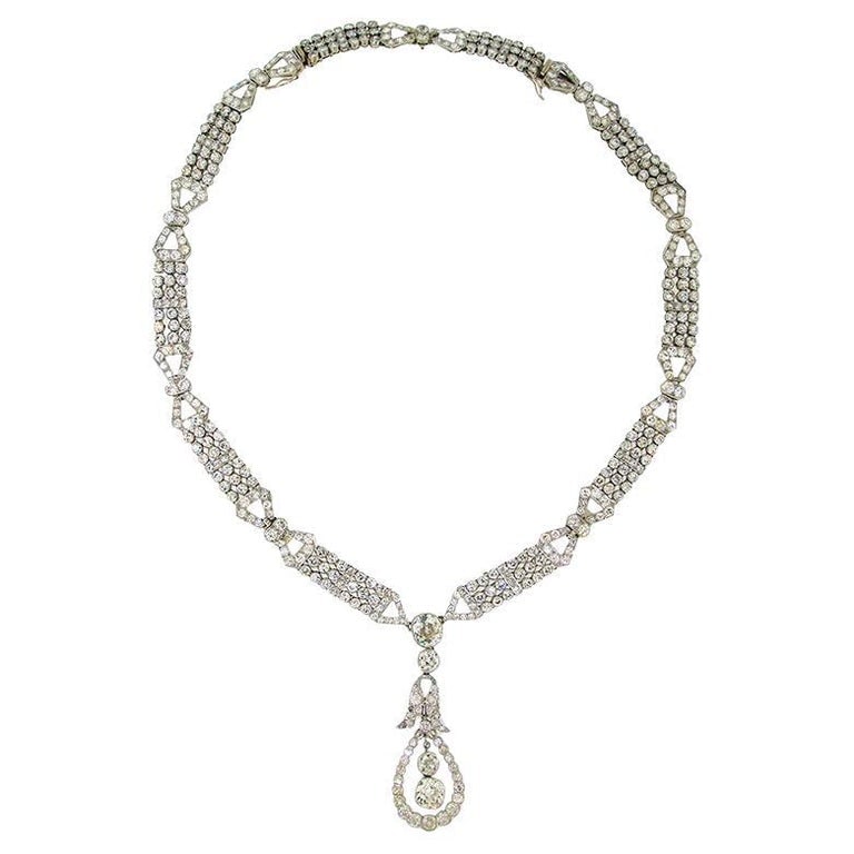 Art Deco Diamond Necklace Bracelets Platinum Choker Interchangeable: Title: Art Deco Diamond Necklace Bracelets Platinum Choker Interchangeable Description: Unique and very important Art Deco diamond & platinum interchangeable necklace created in France in the 1920's. 