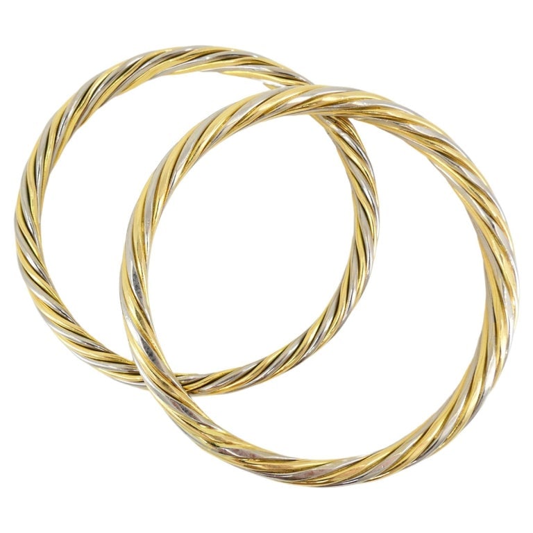 Vintage Van Cleef & Arpels Two-Tone Gold Pair of Bangles - 3
