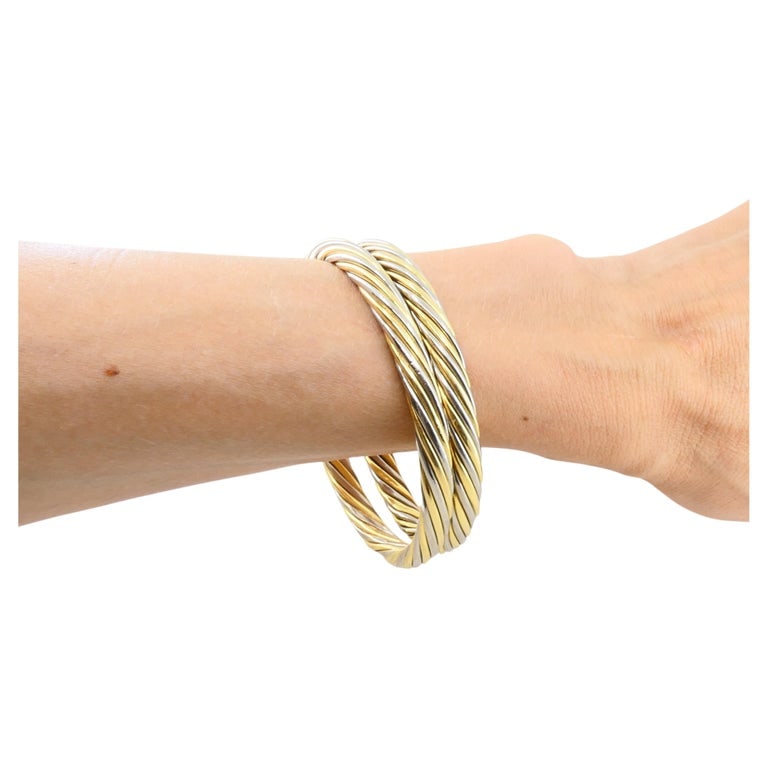 Vintage Van Cleef & Arpels Two-Tone Gold Pair of Bangles - 5