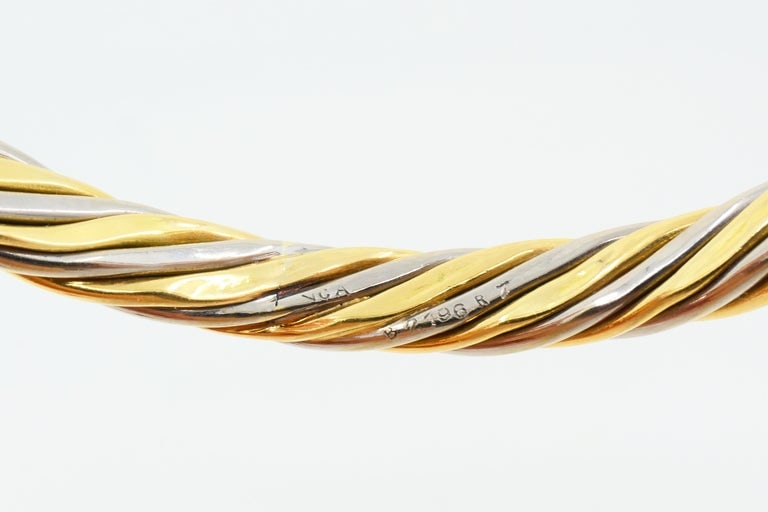Vintage Van Cleef & Arpels Two-Tone Gold Pair of Bangles - 7