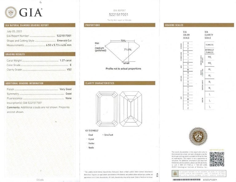 1.27-ct GIA Diamond Platinum Solitaire Ring Estate Jewelry - 3