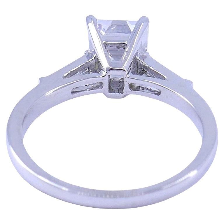 1.27-ct GIA Diamond Platinum Solitaire Ring Estate Jewelry - 4