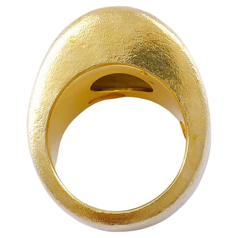 Old European Cut Diamond Chunky Gold Band Ring Estate Jewelry - 6