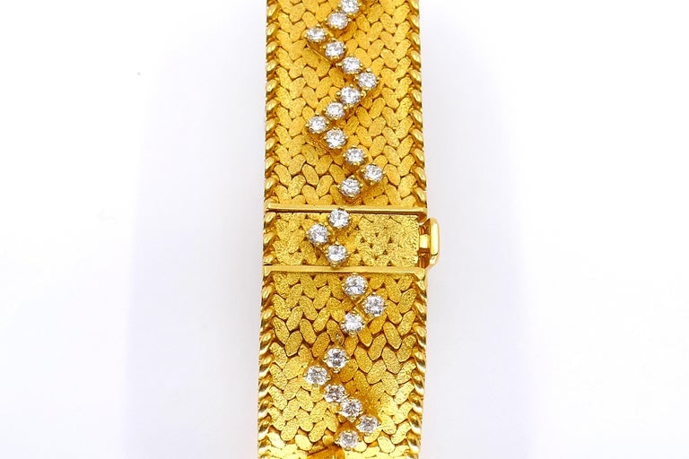 Vintage Cartier 18k Gold Diamond Braided Watch - 10