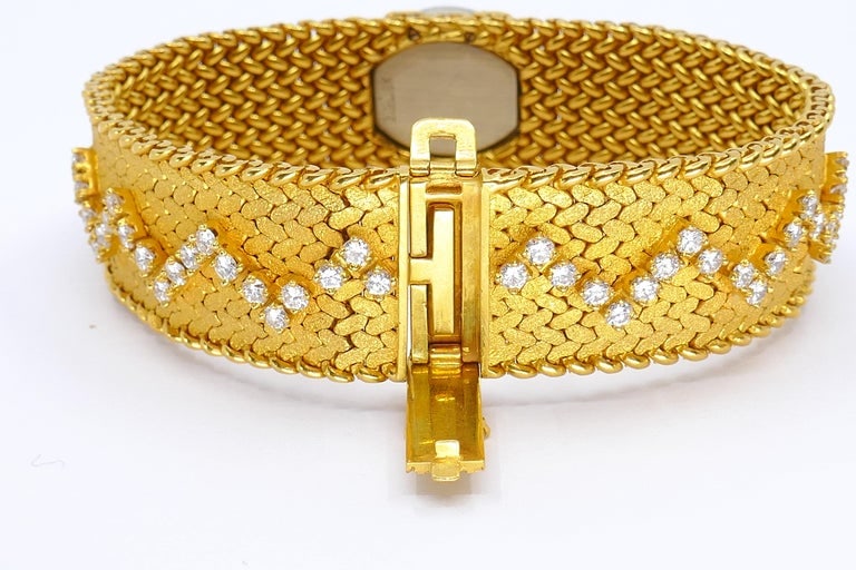 Vintage Cartier 18k Gold Diamond Braided Watch - 11
