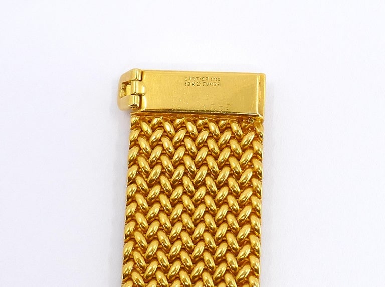 Vintage Cartier 18k Gold Diamond Braided Watch - 12