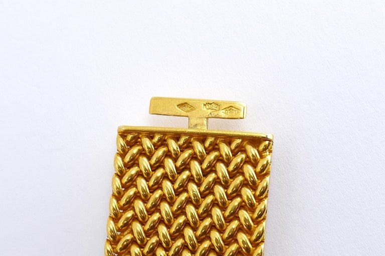 Vintage Cartier 18k Gold Diamond Braided Watch - 13