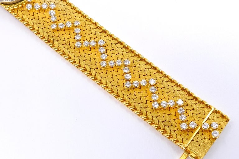 Vintage Cartier 18k Gold Diamond Braided Watch - 15