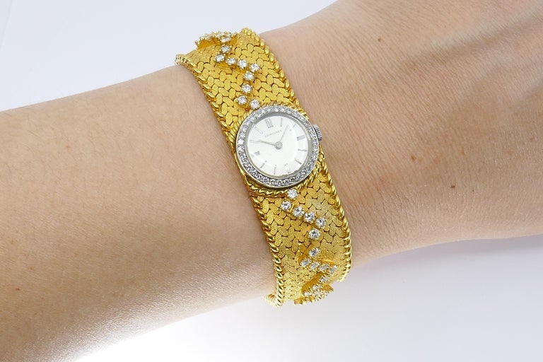 Vintage Cartier 18k Gold Diamond Braided Watch - 16