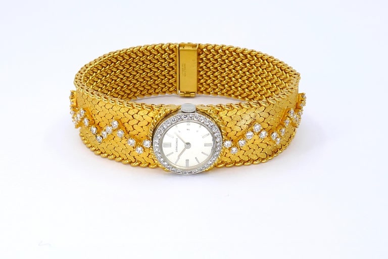 Vintage Cartier 18k Gold Diamond Braided Watch - 2